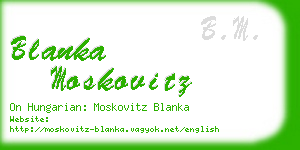 blanka moskovitz business card